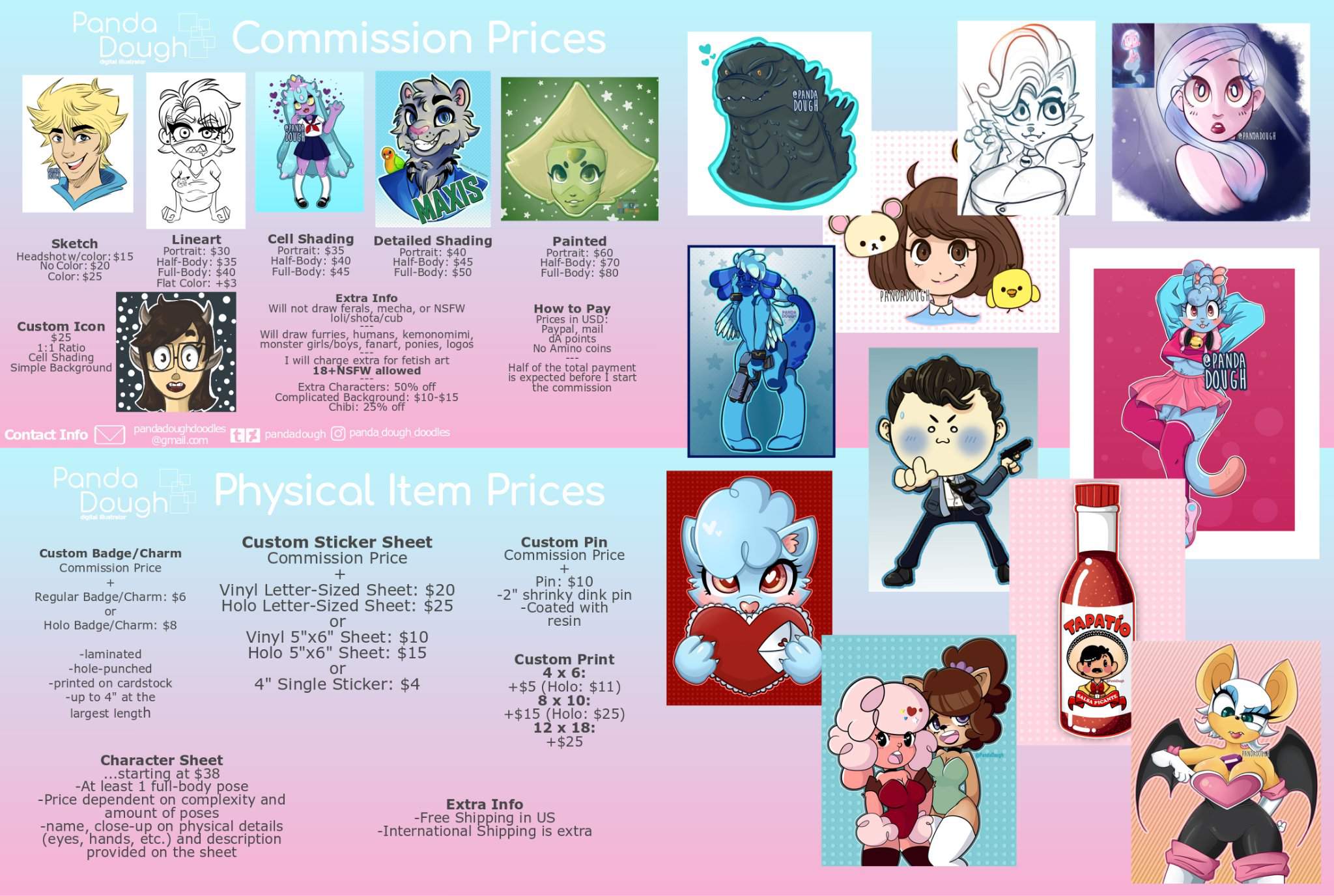 New Commission Prices w/ Examples Friends & Art Amino