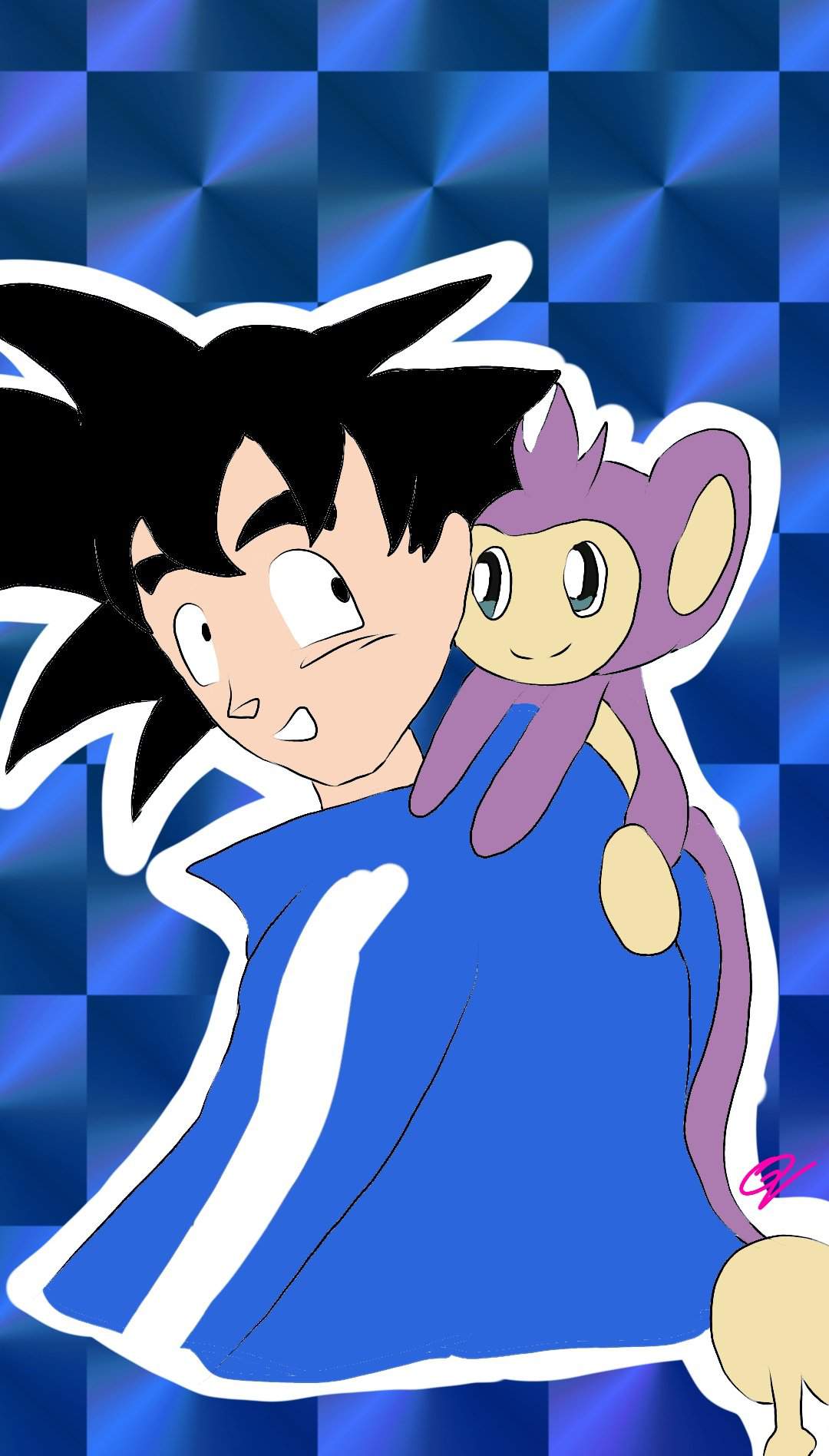 Goku And Aipom Digital Dragonballz Amino