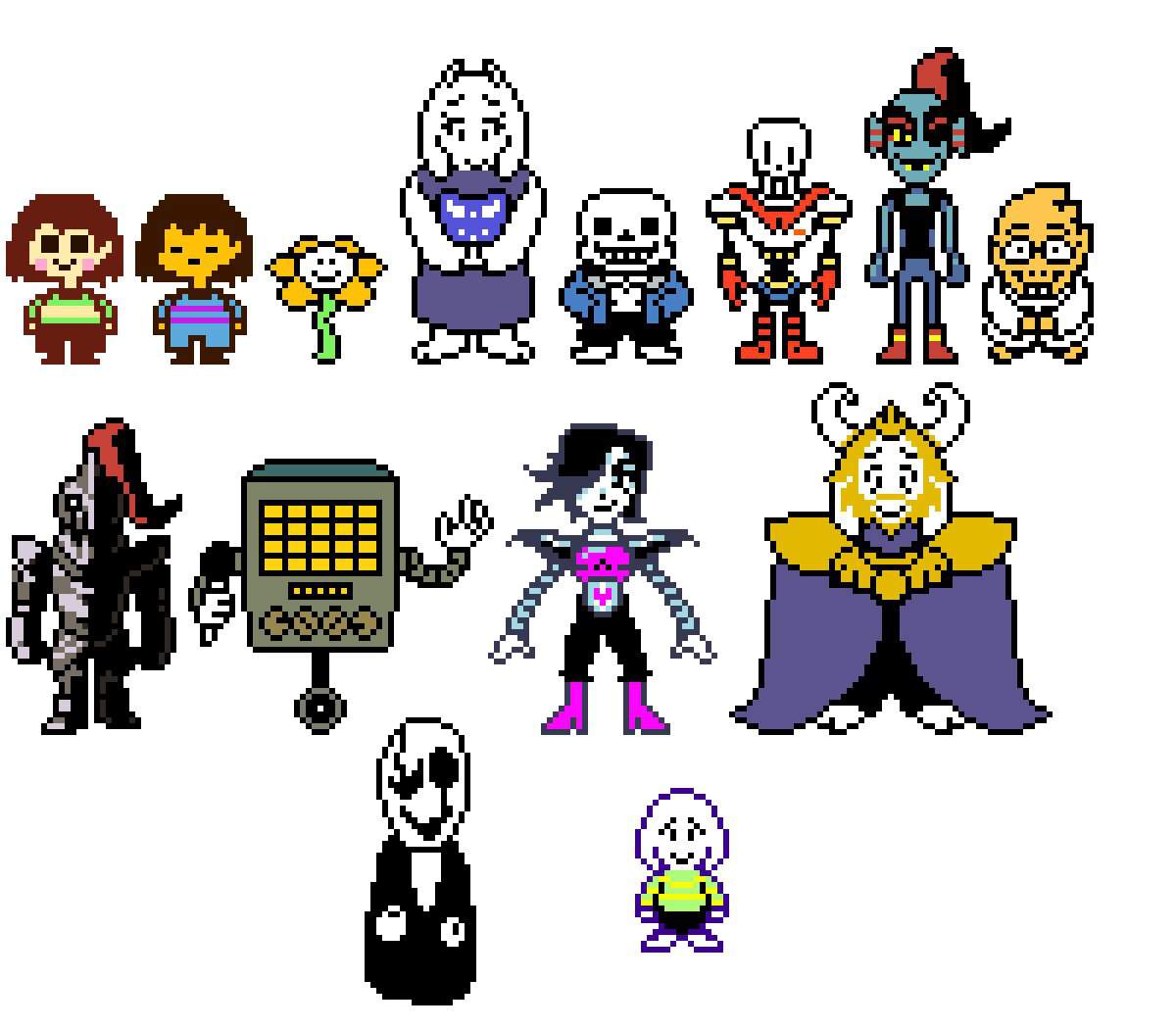 Undertale Sprite персонажей