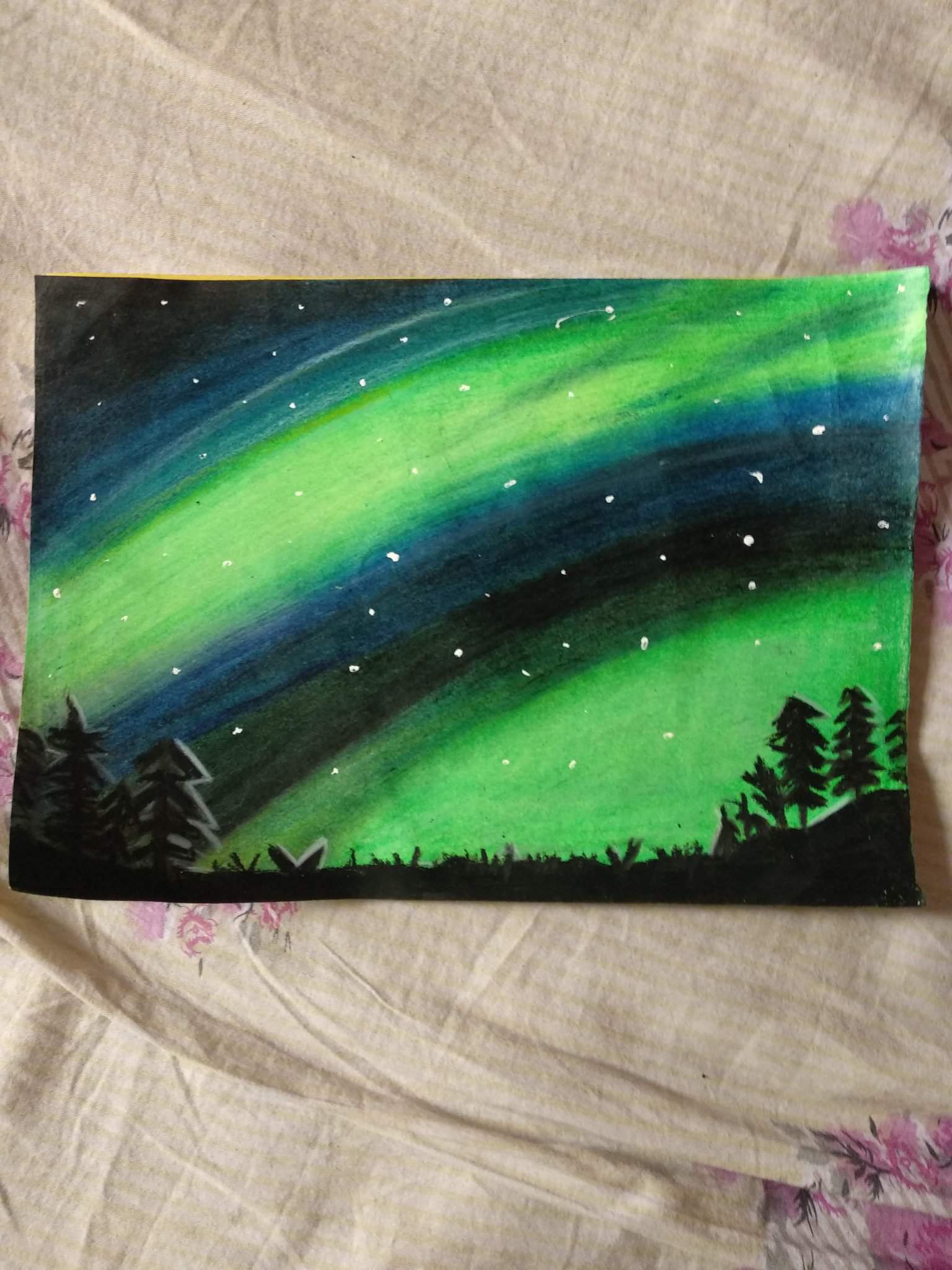 Galaxy Oil Pastel Background