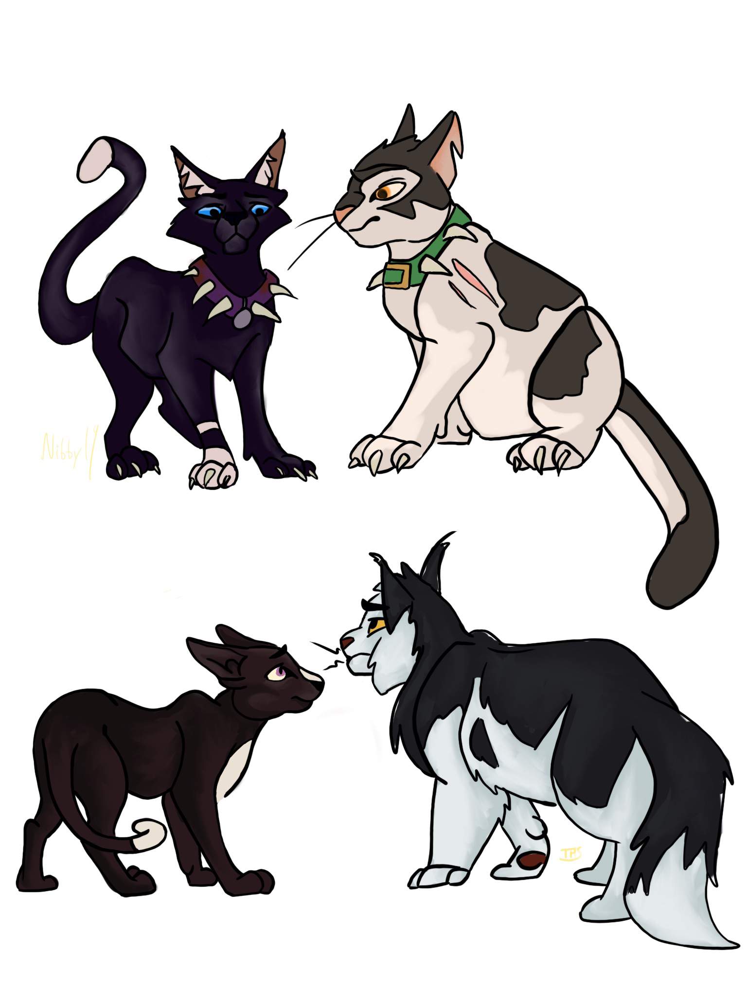 scourge and bone are ravenpaw and barley’s edgysonas Warriors Amino.