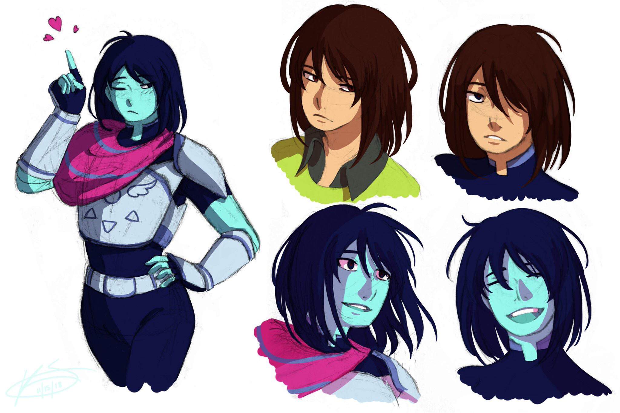 Figuring out Deltarune character designs! 