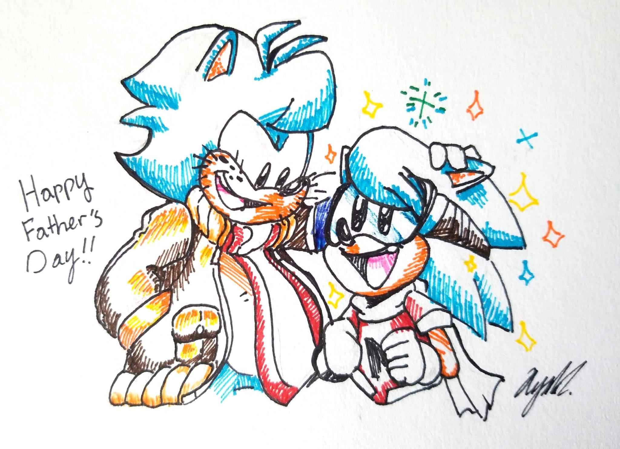 Father's Day Doodle, Starring Nicky and Paulie! Sonic the Hedgehog! Amino