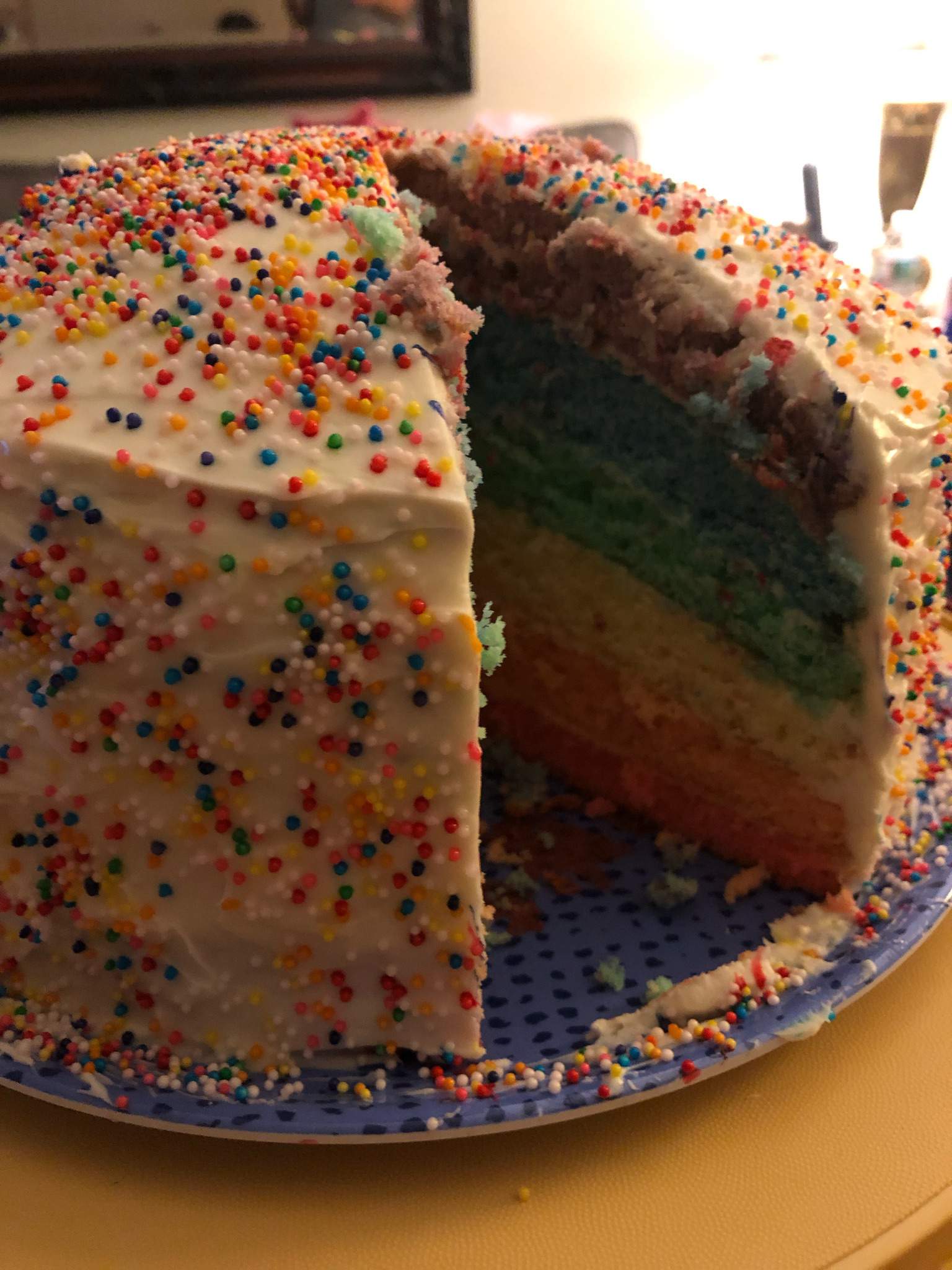 Six Layer Rainbow Cake | Virtual Space Amino