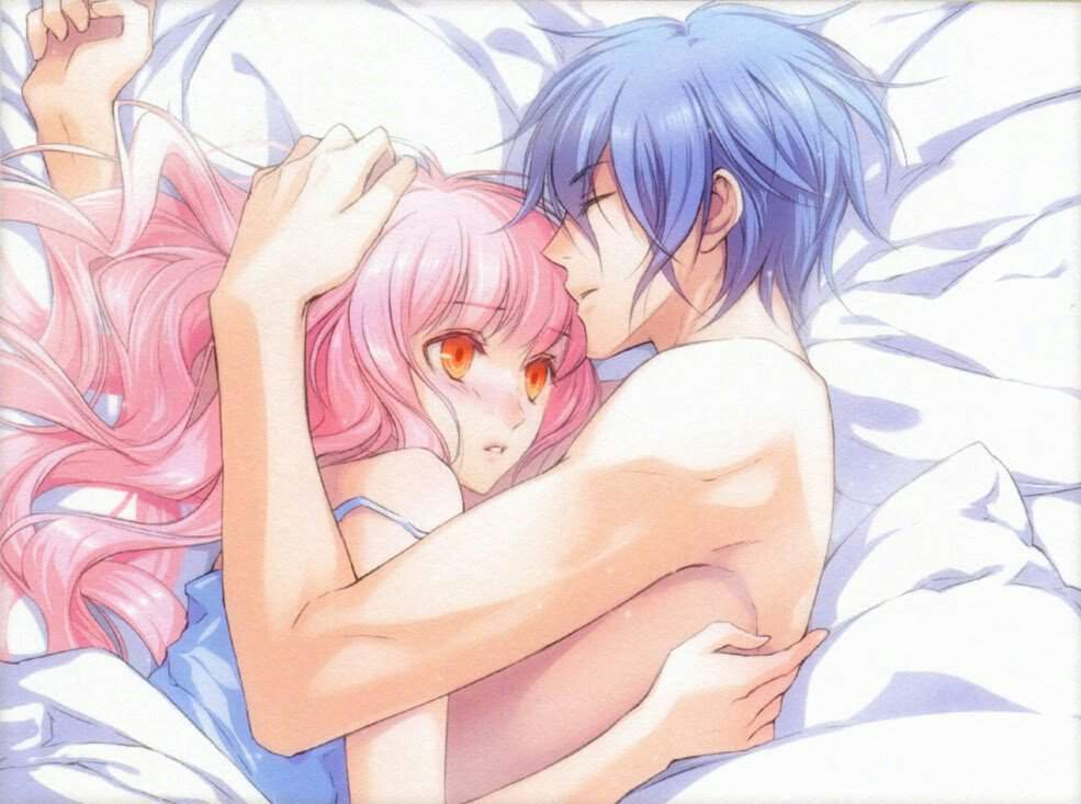 Anime love in bed
