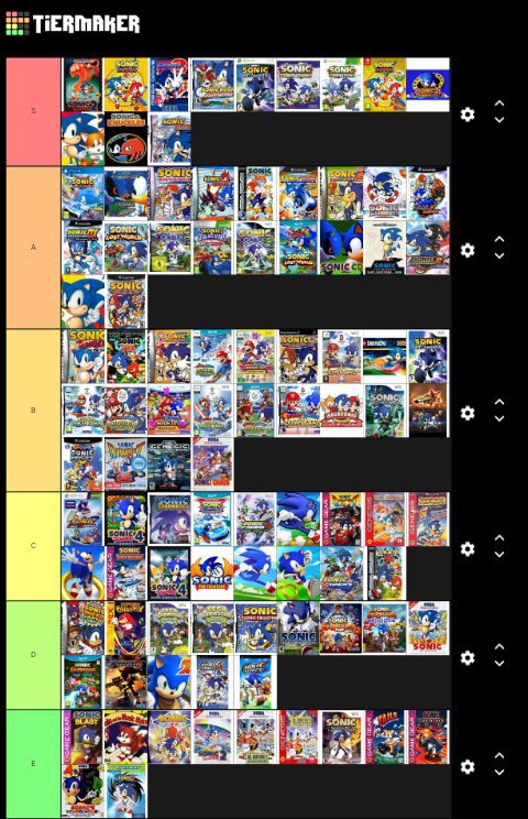 list of all sonic games
