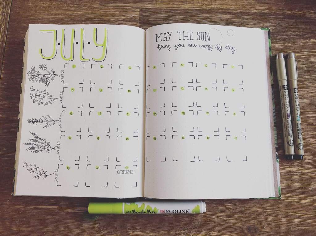 july-monthly-spread-bullet-journal-amino