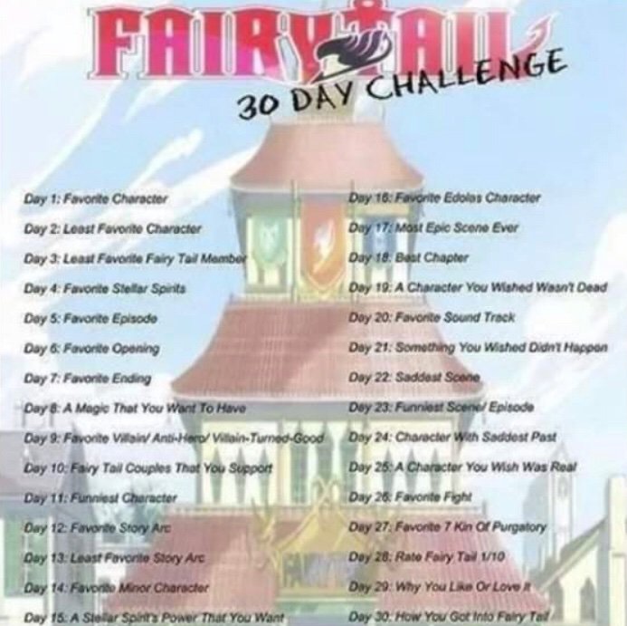 Fairy Tail 30 Day Challenge Fairy Tail Amino