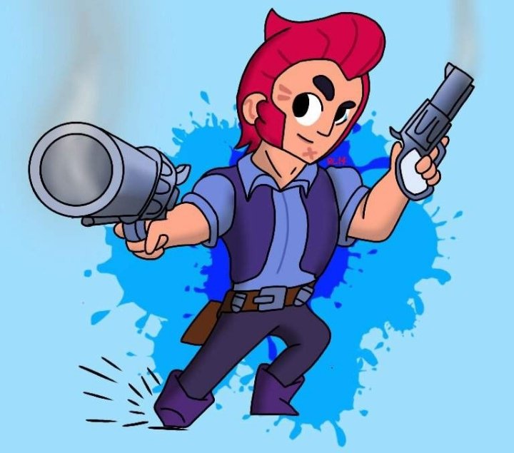 Рисунок кольта из brawl stars