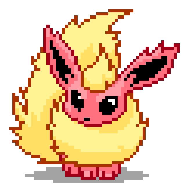 Flareon Pixel Art Pokémon Amino.