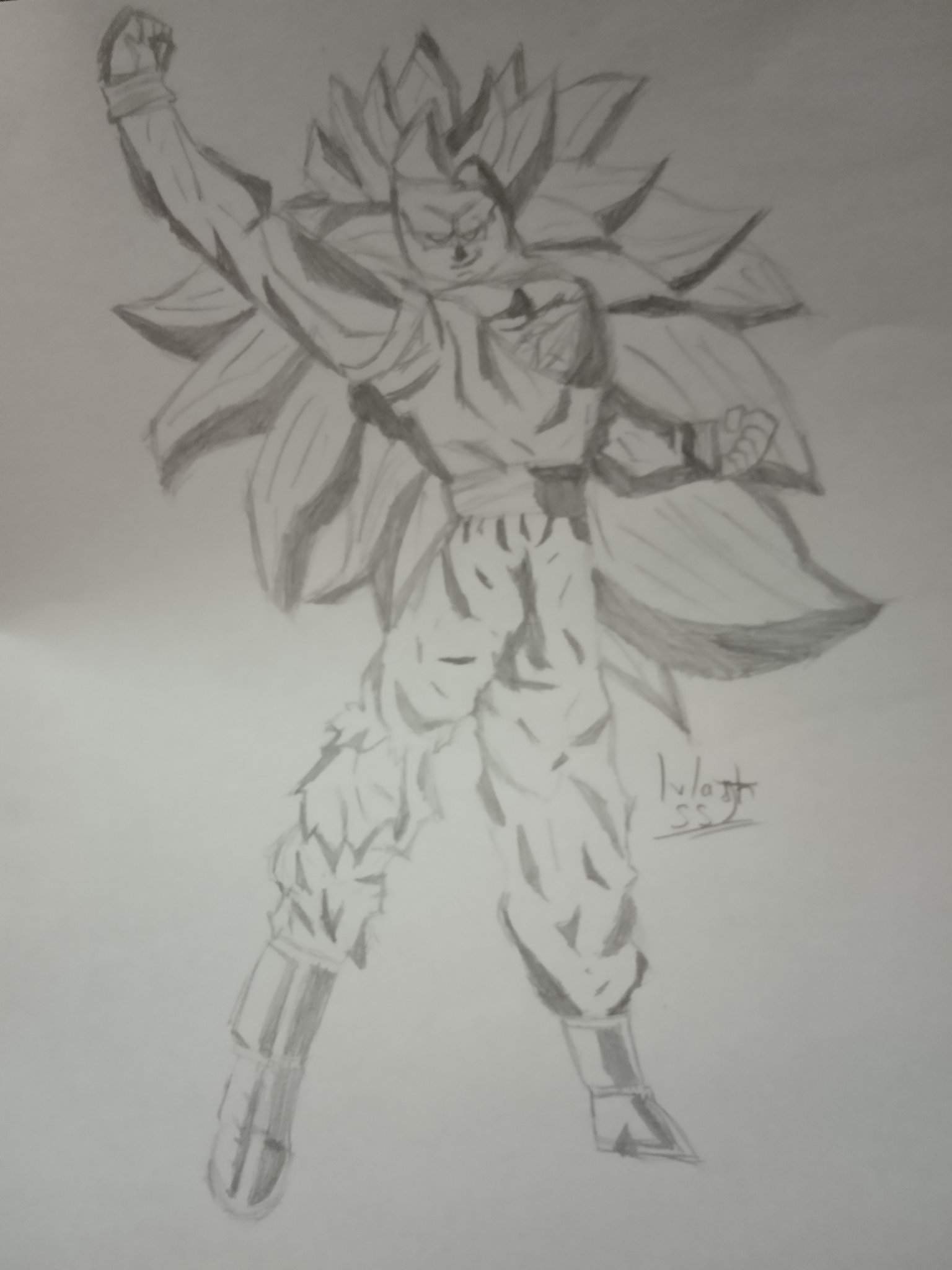 Dibujando a de Goku Ssj 3 en Blanco y Negro. | #2 | DRAGON BALL ESPAÑOL  Amino