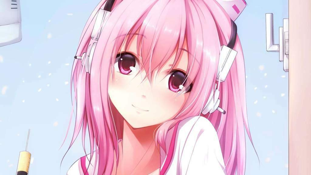Pink haired anime girl