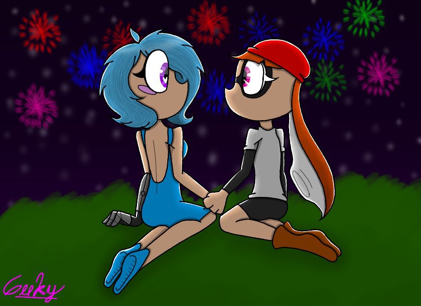 Watching The Fireworks With You (Meggy x Tari) SMG4 Amino.