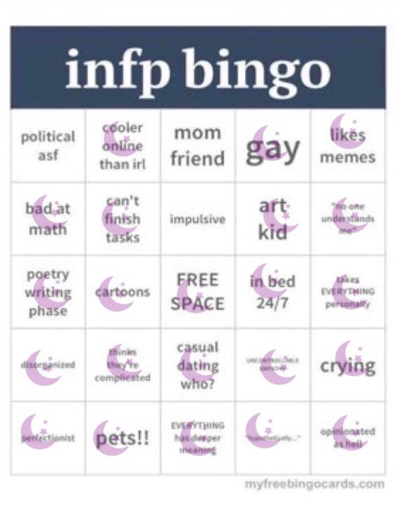 Infp Bingo Infp Amino