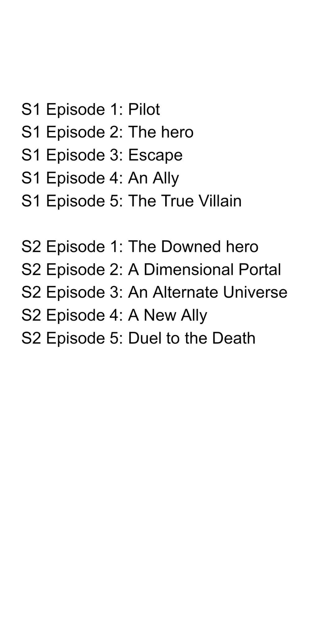 Episode Titles Ideas