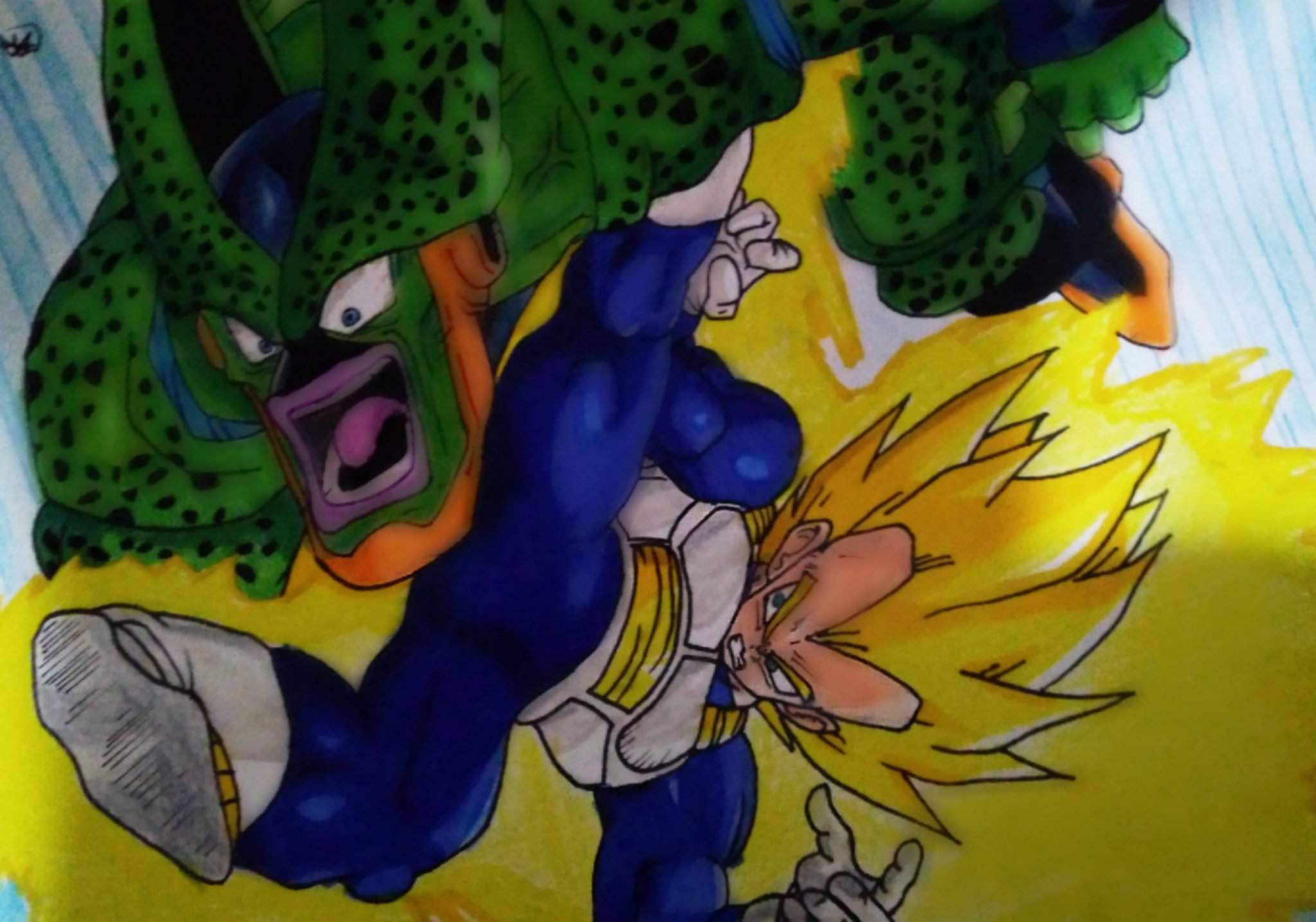 Vegeta Vs Cell Imperfecto Arte Anime Amino Amino