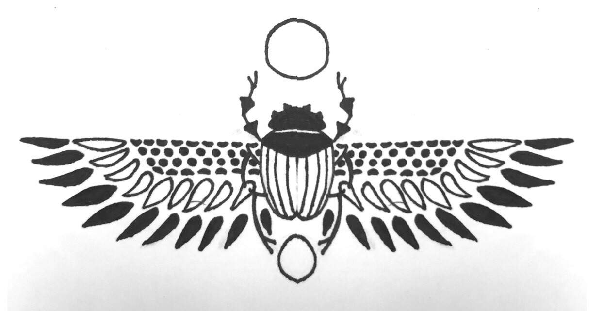 winged scarab tattoo