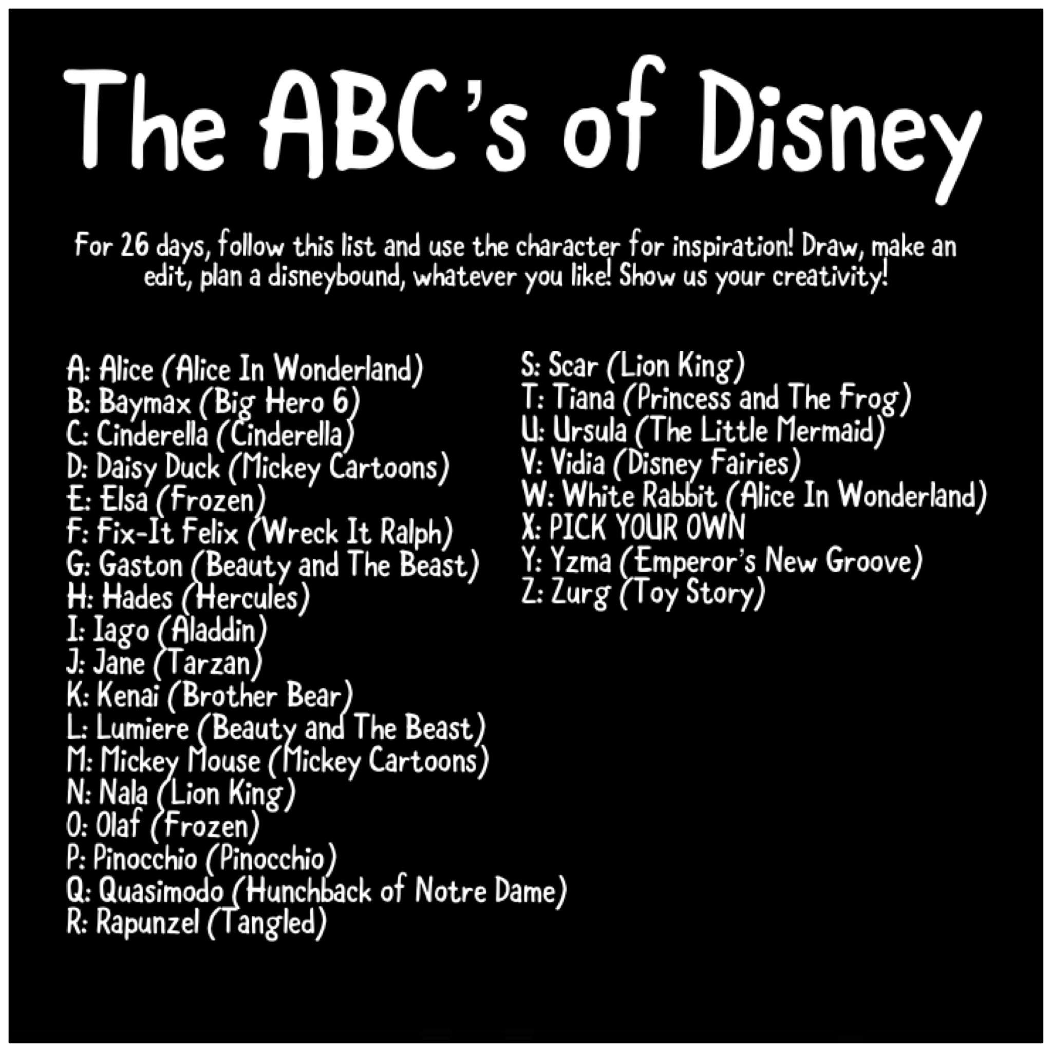 ABCs of Disney Challenge} | Disney Amino