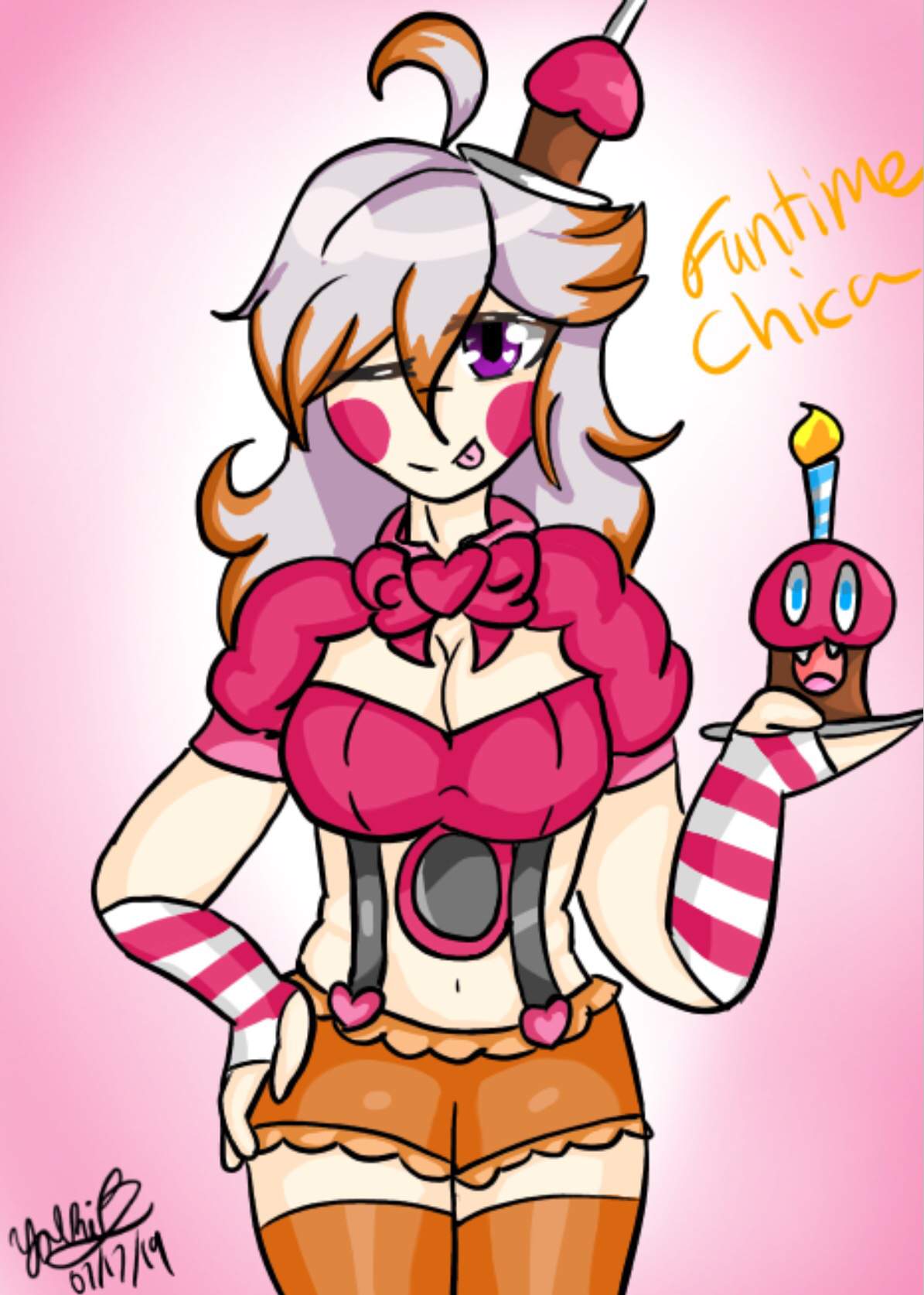 Funtime Chica as human FNAF : Sister Location Amino.