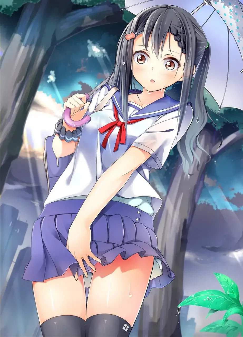 Cute Anime Schoolgirl No Panties