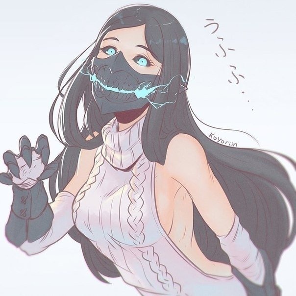 Anime girl with mask
