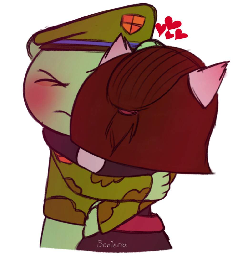 Hugging.💓 Fliqpy & Krimson | Happy Tree Friends Amino