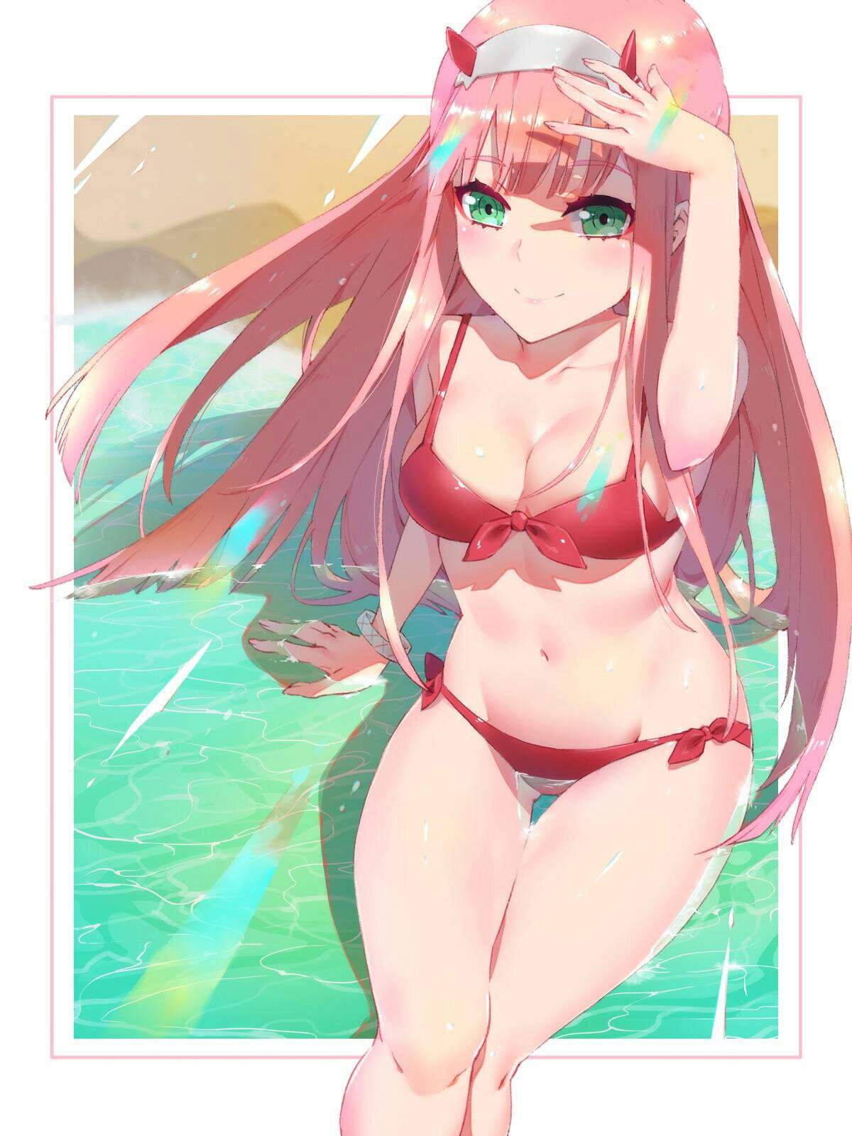 Zero Two En La Playa Uwu Anime Amino