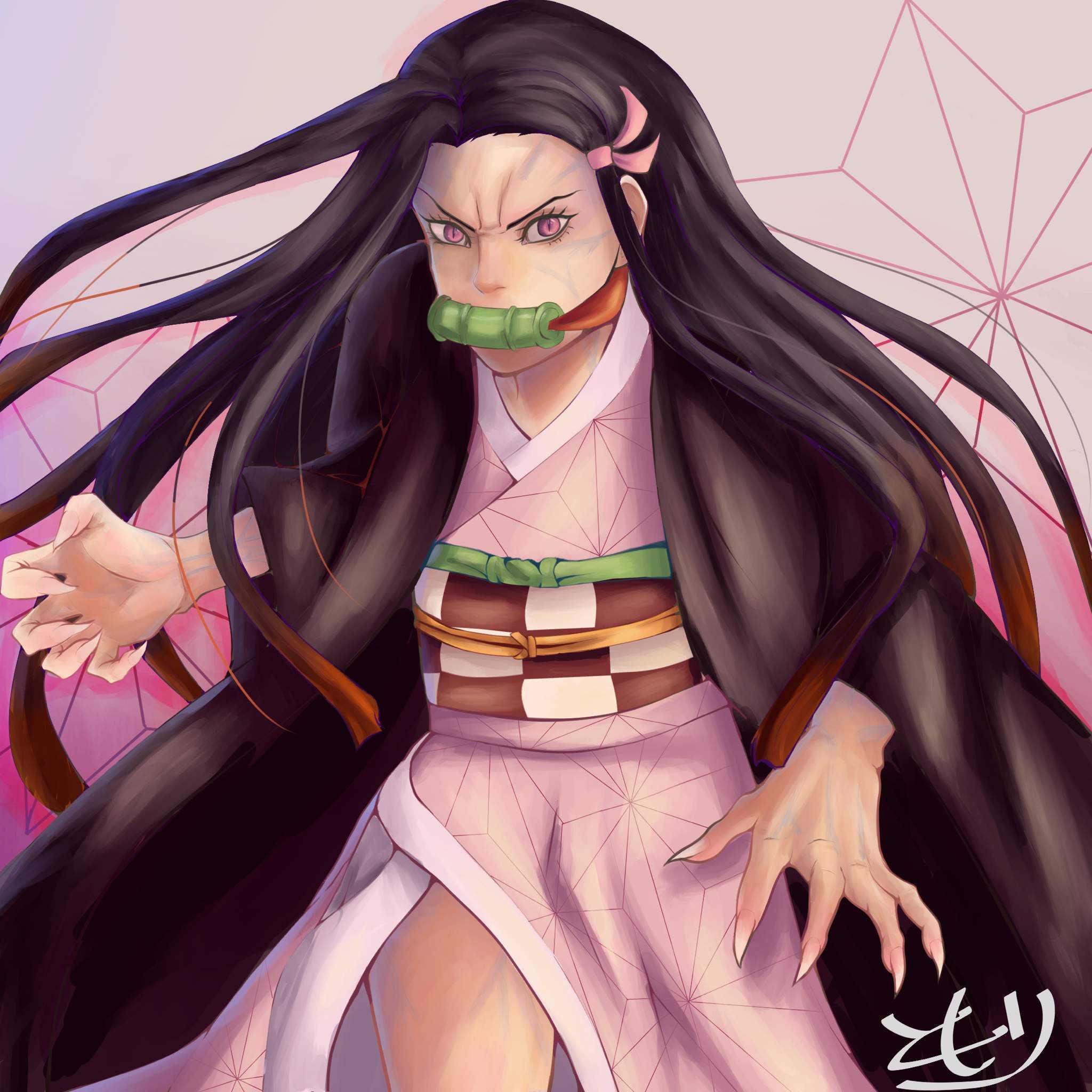 nezuko blood art