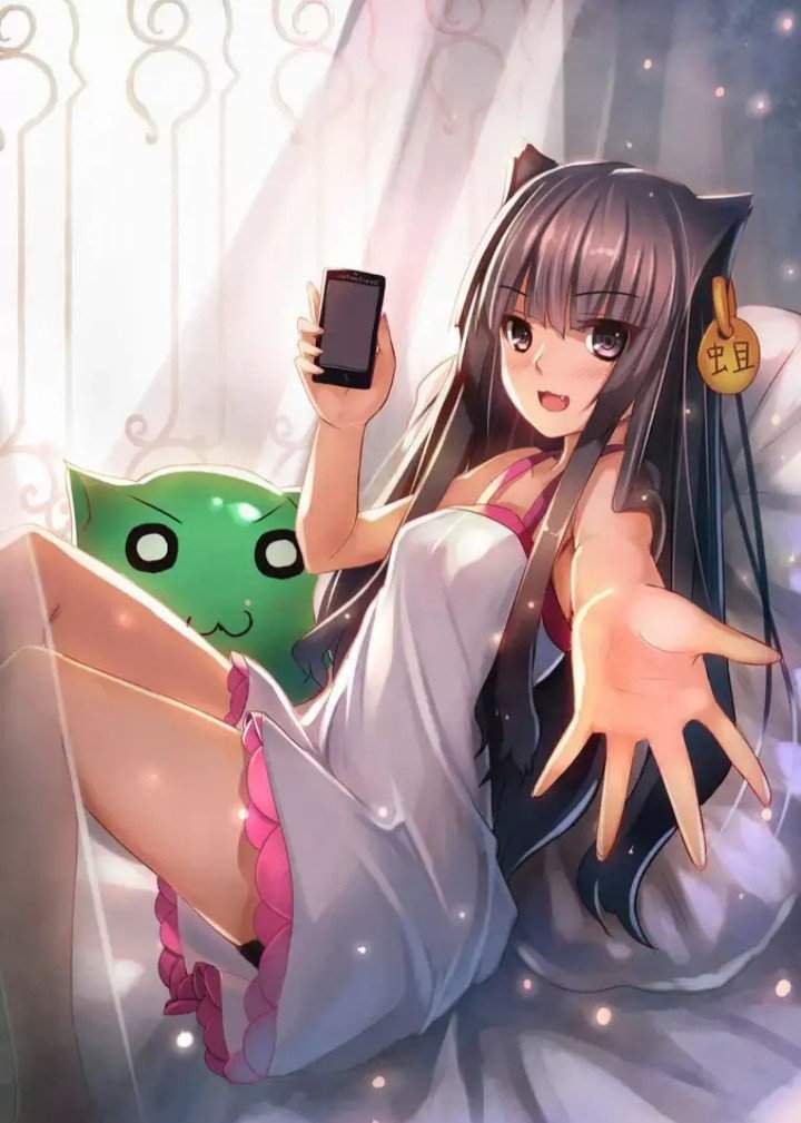 Space cat girl anime