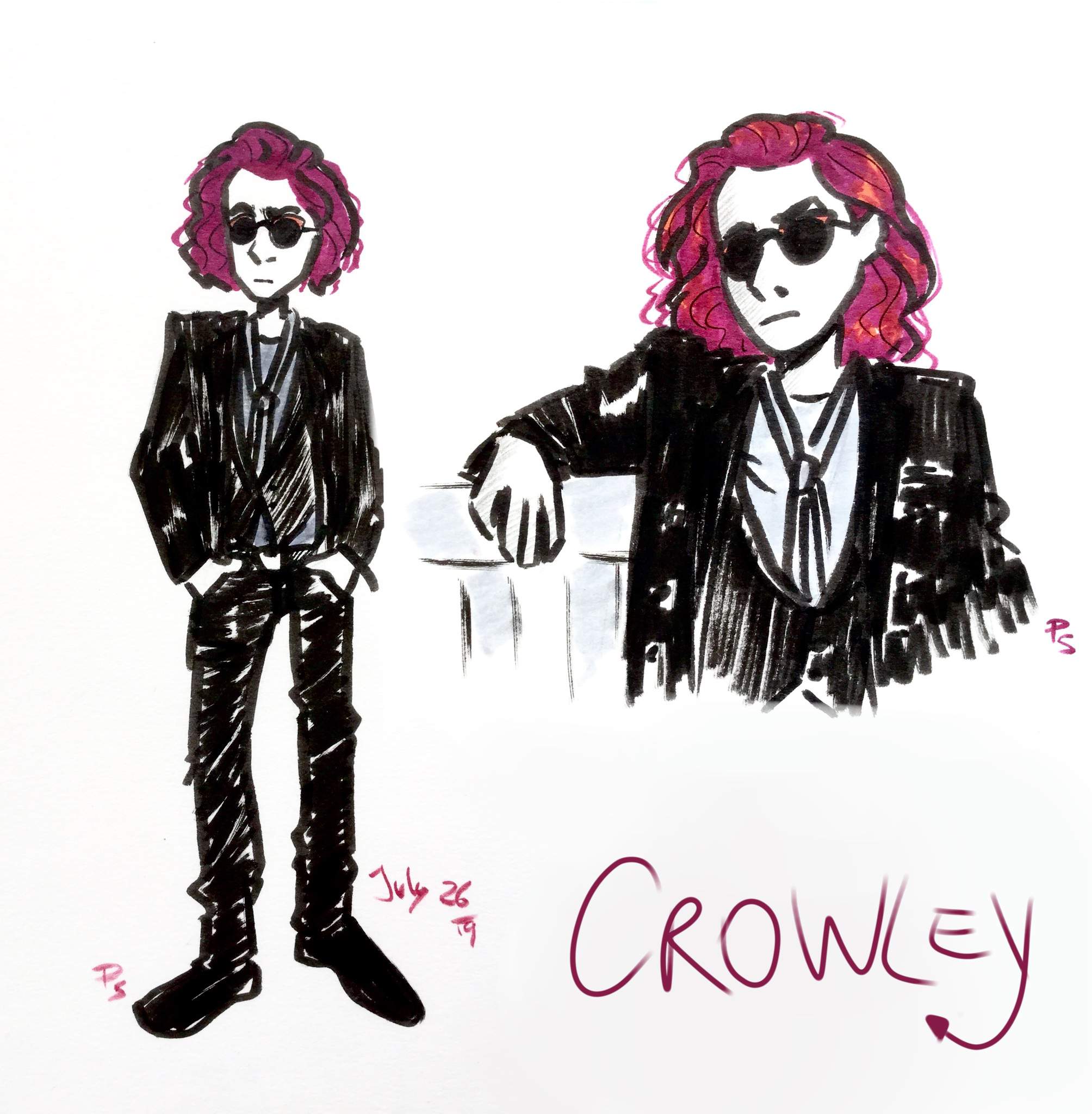 Crowley Sketches Good Omens Amino 5941