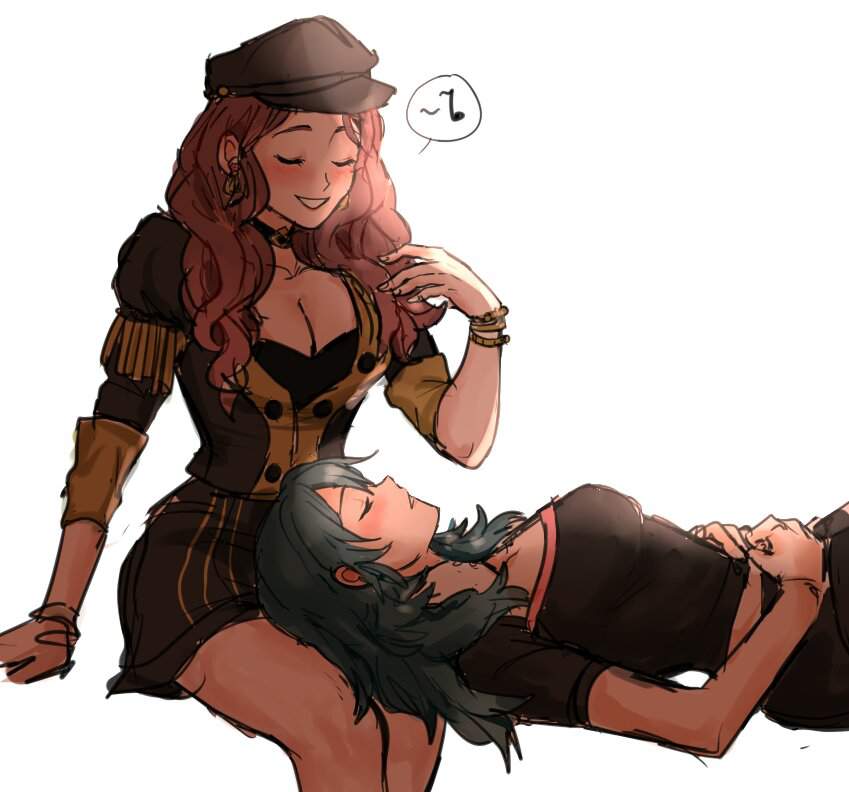 😲 😲 someone already made a fabulous fanart of byleth and dorothea! !!!! ...