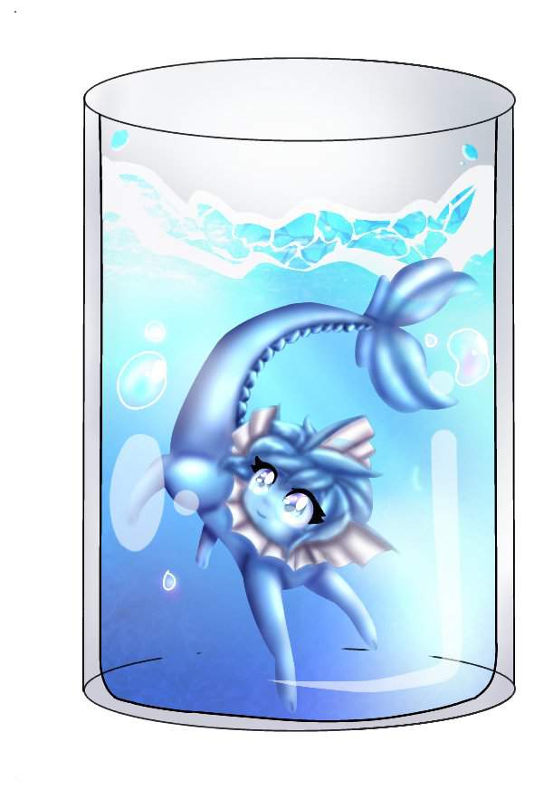 Vaporeon in the glass of water (3D art) Eeveelution Community Amino.
