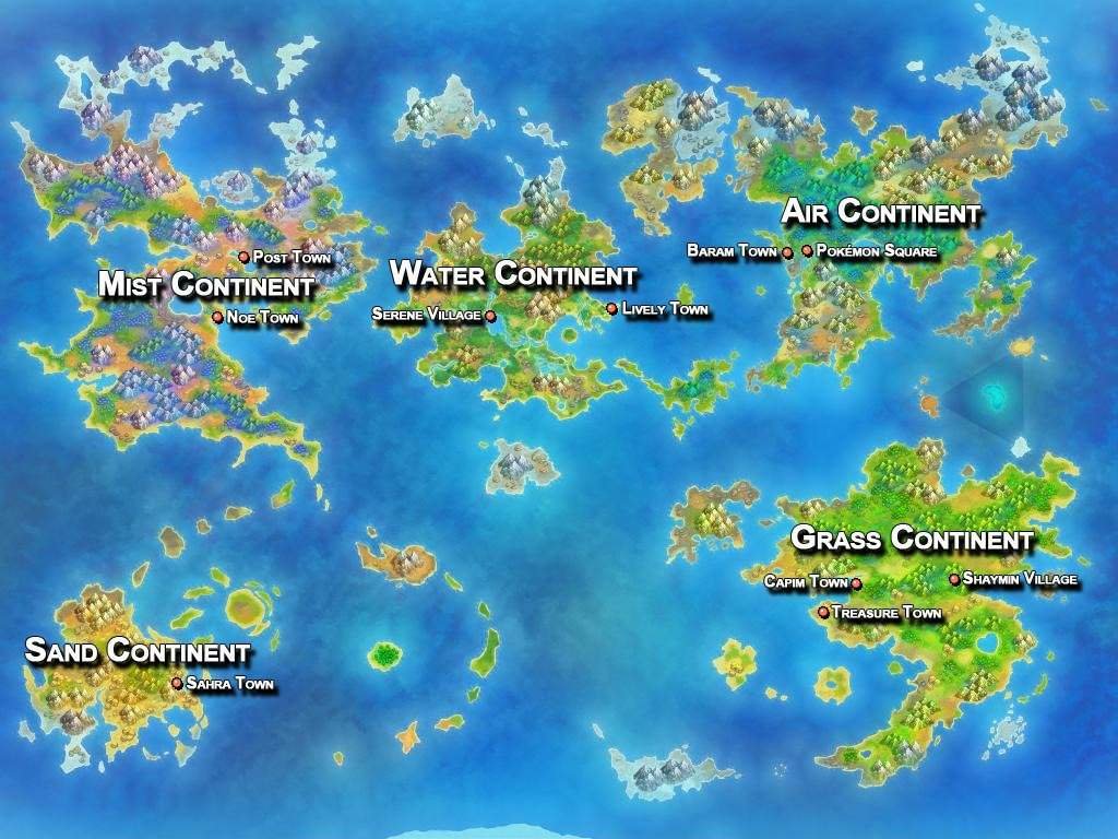 Map du Monde Pokémon Wiki [RP]PKMDonjon Mystère/PokéPark Amino