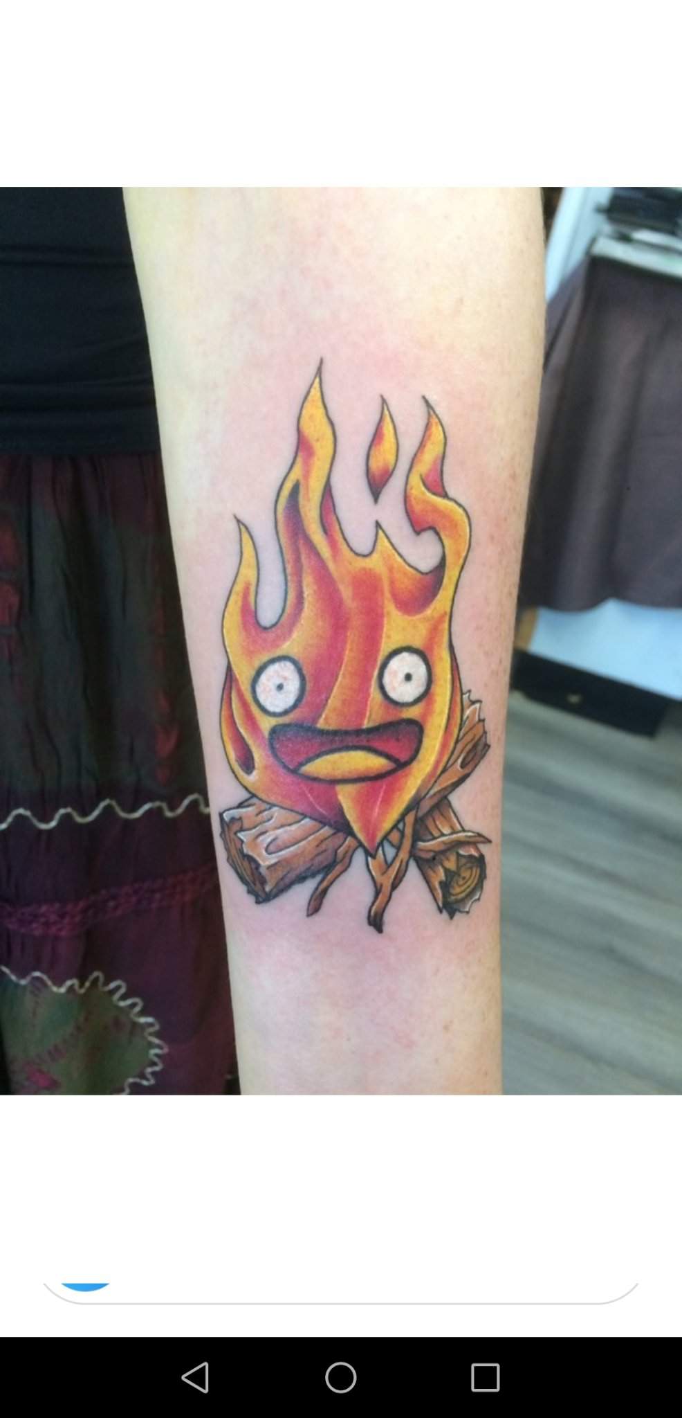 howls moving castle tattoo calcifer