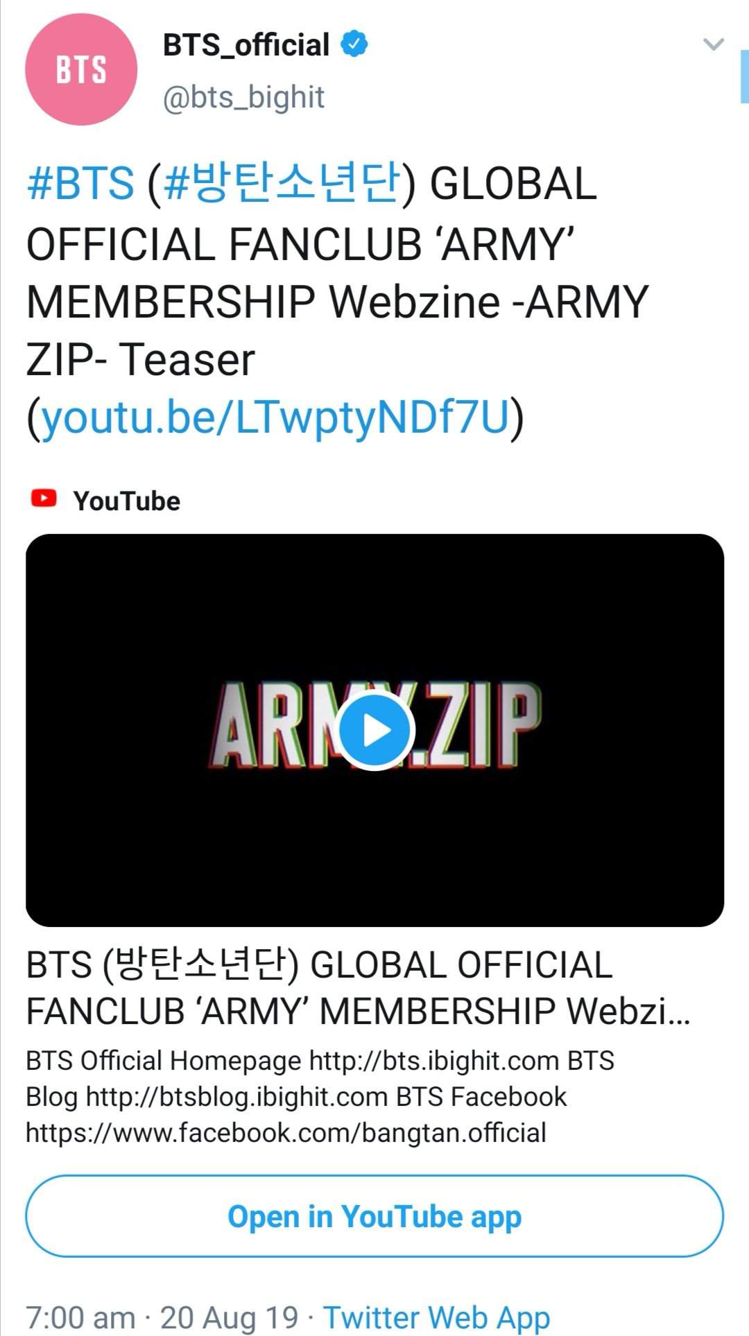 Bts 방탄소년단 Global Official Fanclub Army Membership Webzine Army Zip Teaser International Lovelies Amino