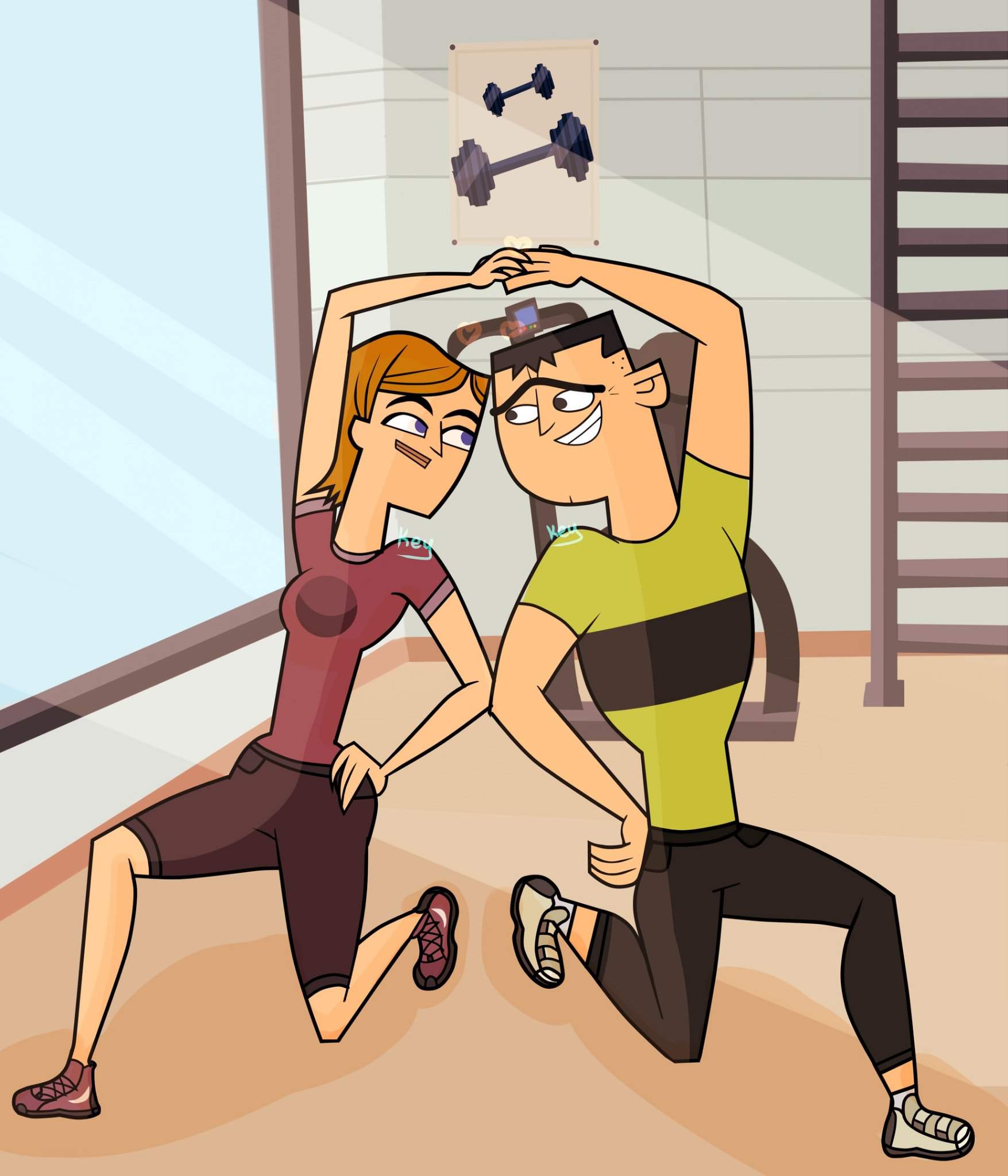 Brick and Jo workout togther Total Drama Official Amino.