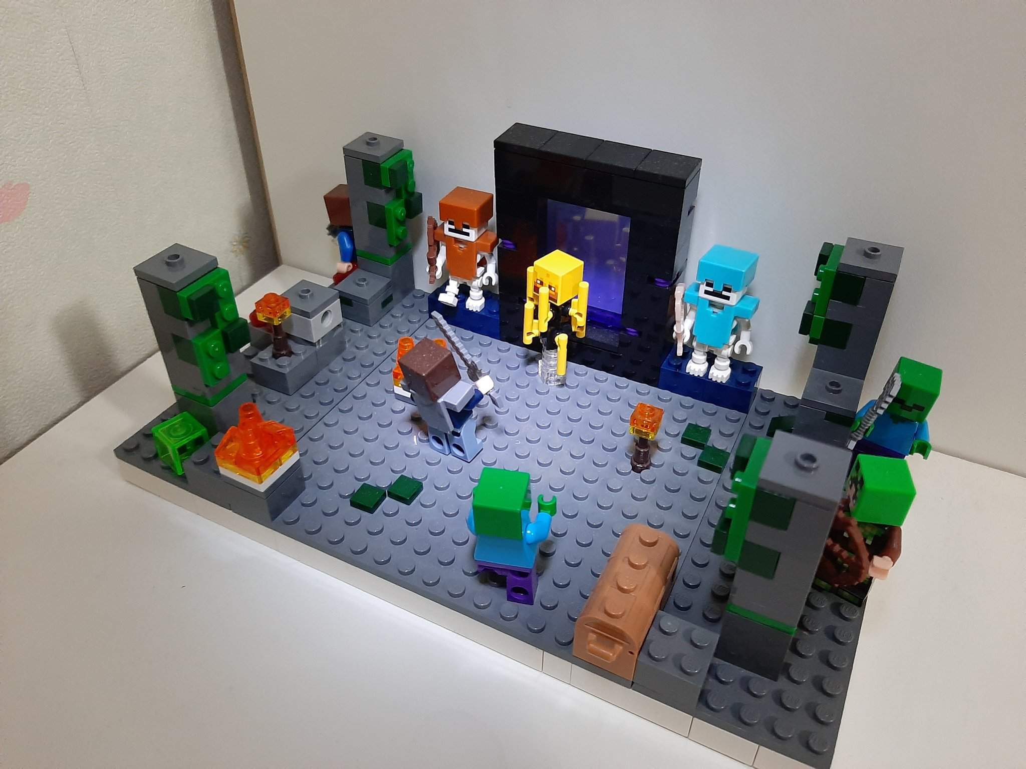 lego minecraft portal nether