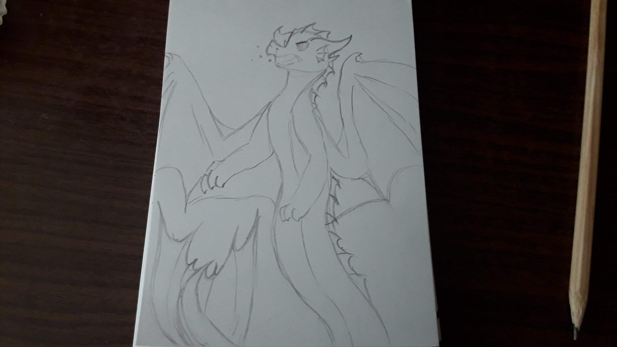 Нарисовать дракона карандашом