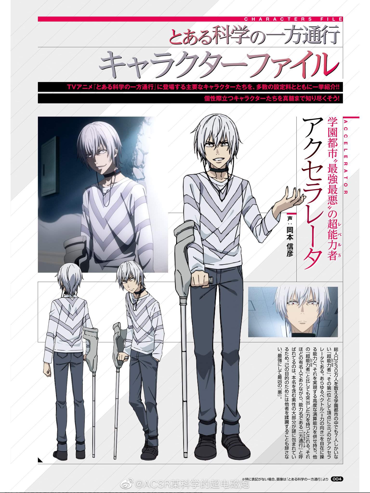 Dengeki Daioh A Certain Scientific Magazine Accelerator Anime Character Designs To Aru Amino