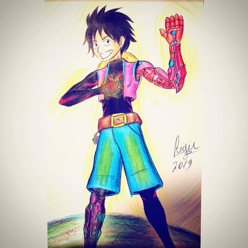 Fan Art One Piece Luffy Gear Th Mechaman Desenhistas Do Amino Amino