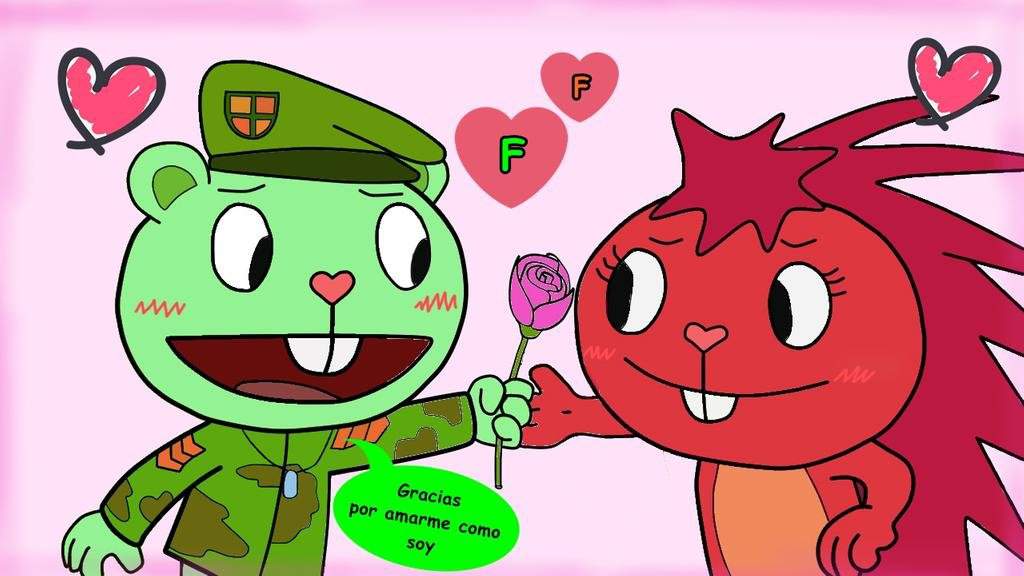 Take this rose Flaky Happy Tree Friends Amino.