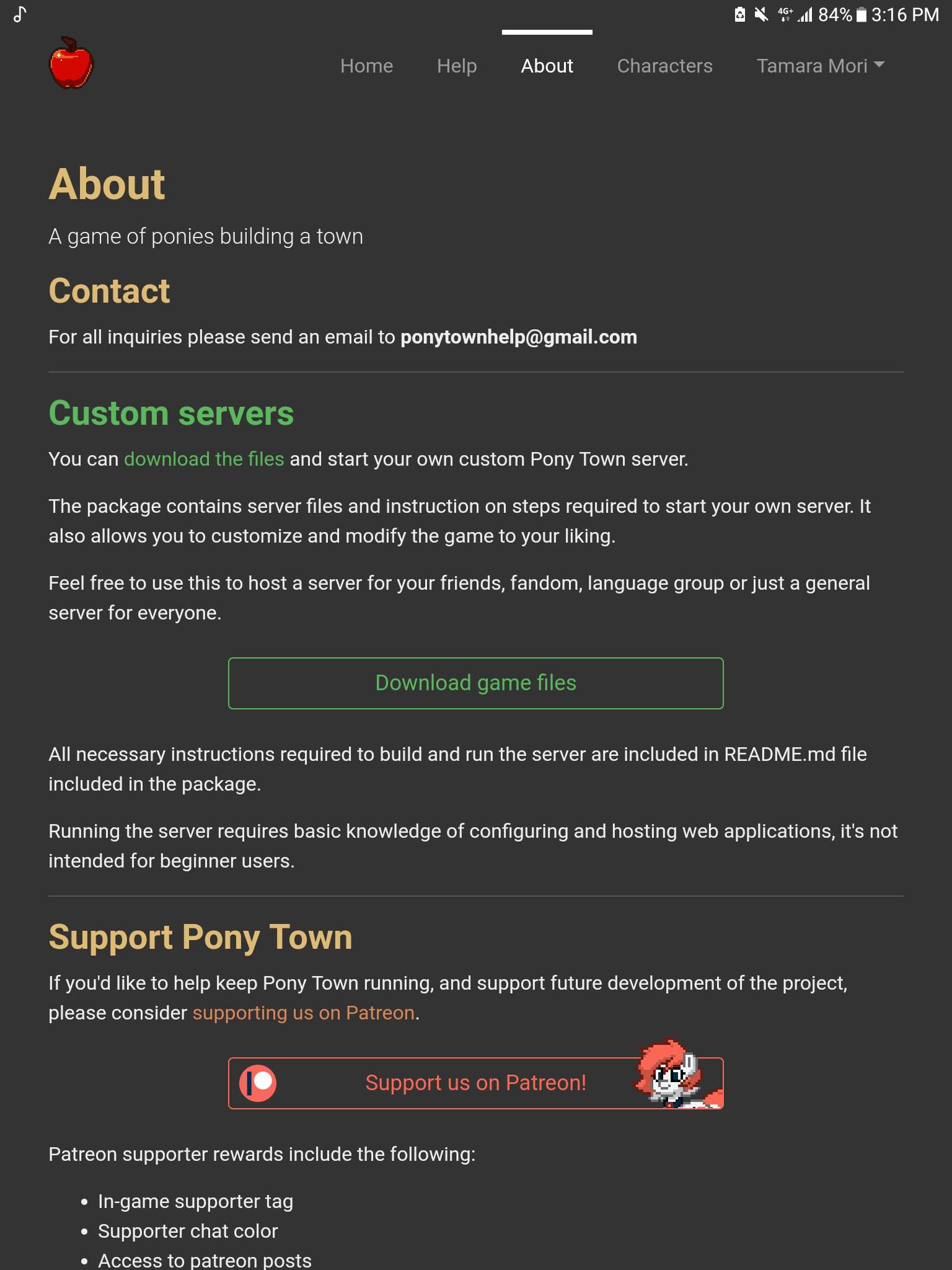 custom servers pony town