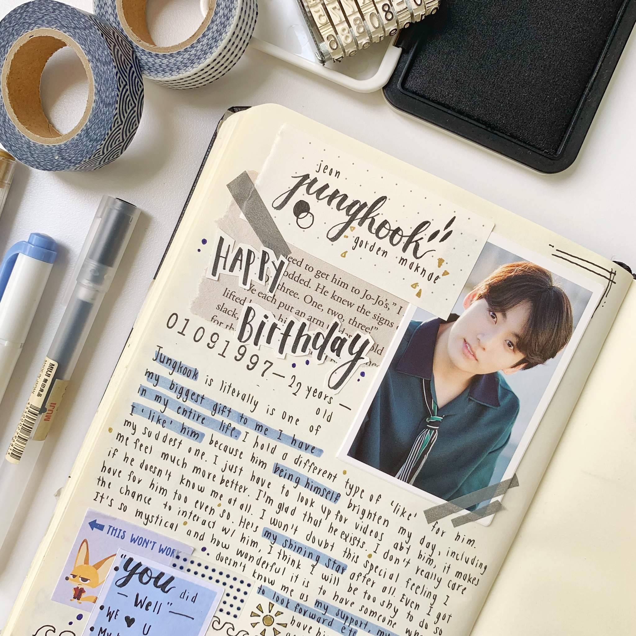 Happy Jungkook Day Spread | Bullet Journal Amino