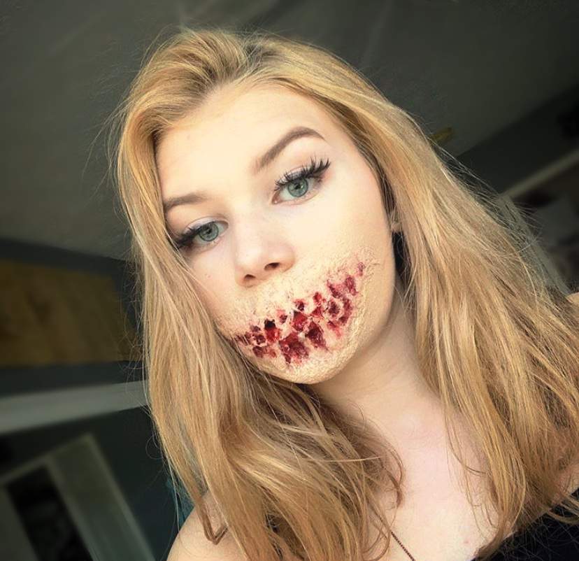 undertøj At søge tilflugt Forlænge Ripped Mouth makeup just for fun haha | Special Effects Makeup Amino