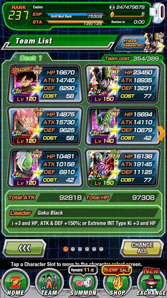 Sexy Team With Full Eza Int Cell Question Mark Dokkan Battle Amino 5137