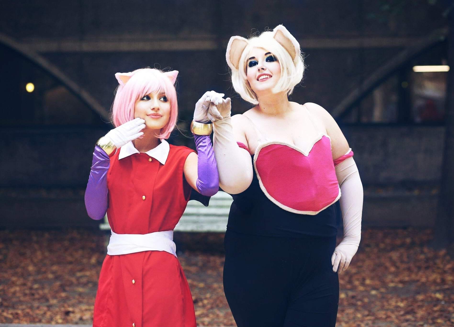 Rouge the bat and Amy Rose Sonic the Hedgehog! 