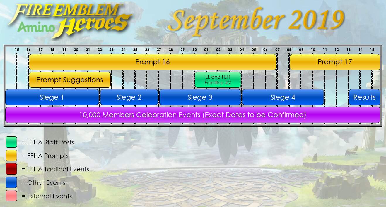 FEHA's September Calendar Fire Emblem Heroes Amino