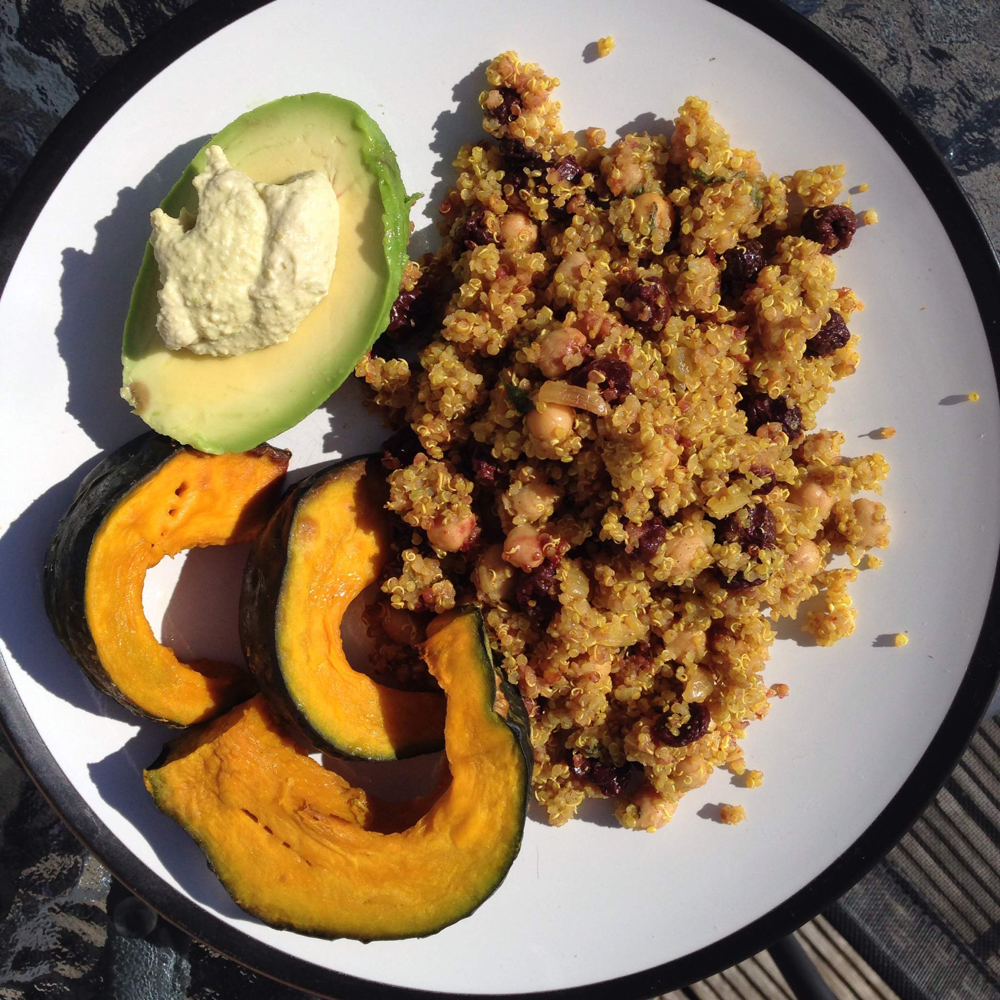 One Pot Moroccan Chickpea Quinoa Salad W Roasted Bonbon Squash Recipe Vegan Amino