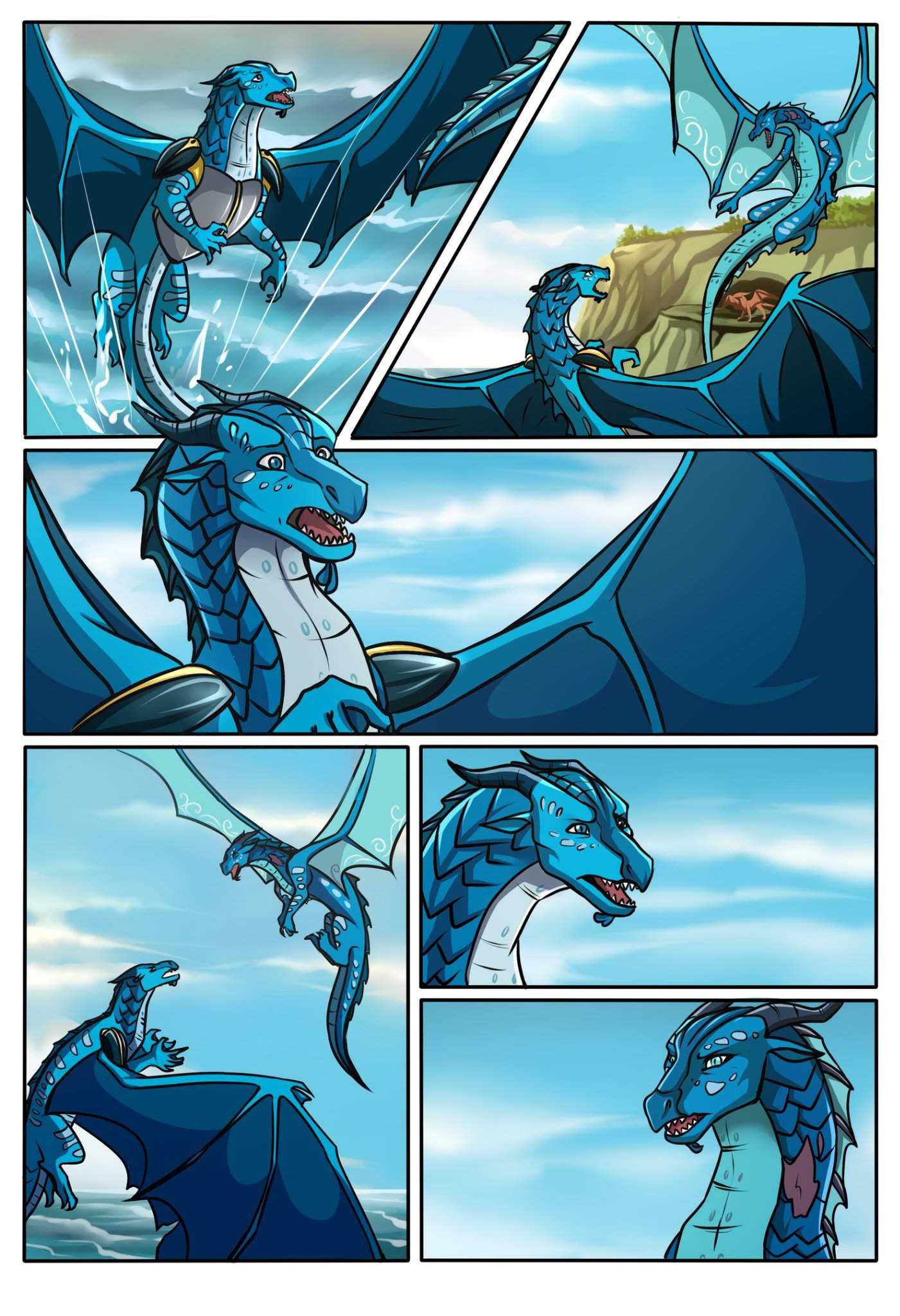 Redraw of the graphic novel page Wings Of Fire Amino.