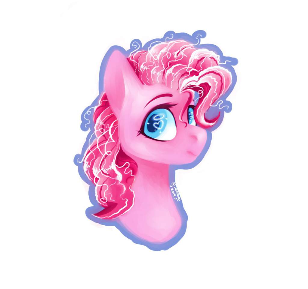 pinkie pie bed-head   process